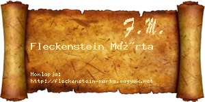 Fleckenstein Márta névjegykártya